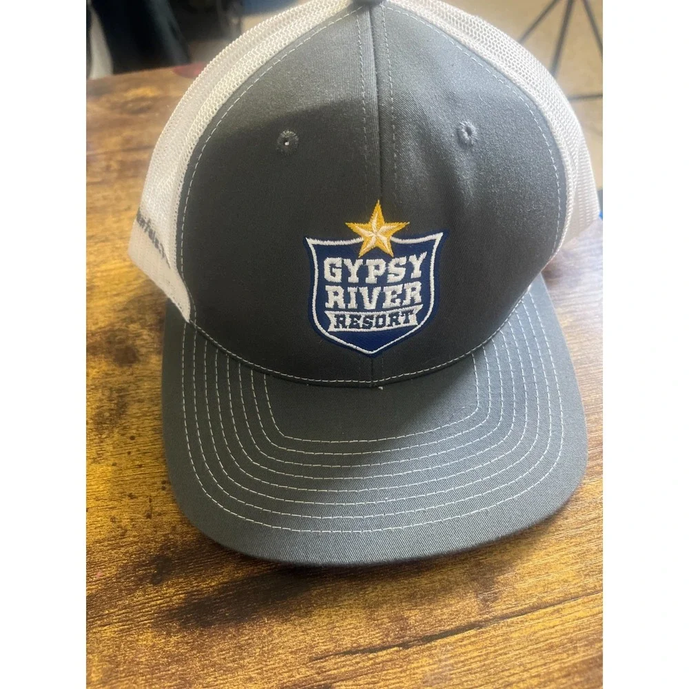 Richardson Trucker Hat Men One Size Gray Gypsy‎ River Resort Snapback Mesh Cap